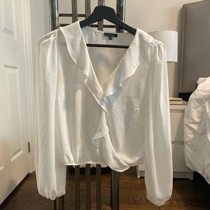 White blouse with button